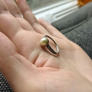 💍Pandora Vintage Pearl Ring (925 Silver)